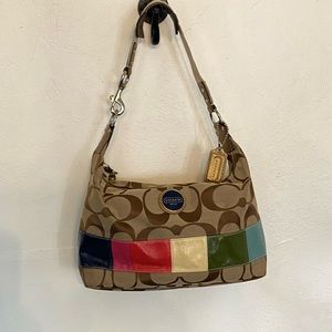 COACH Signature Stripe Hobo 15586